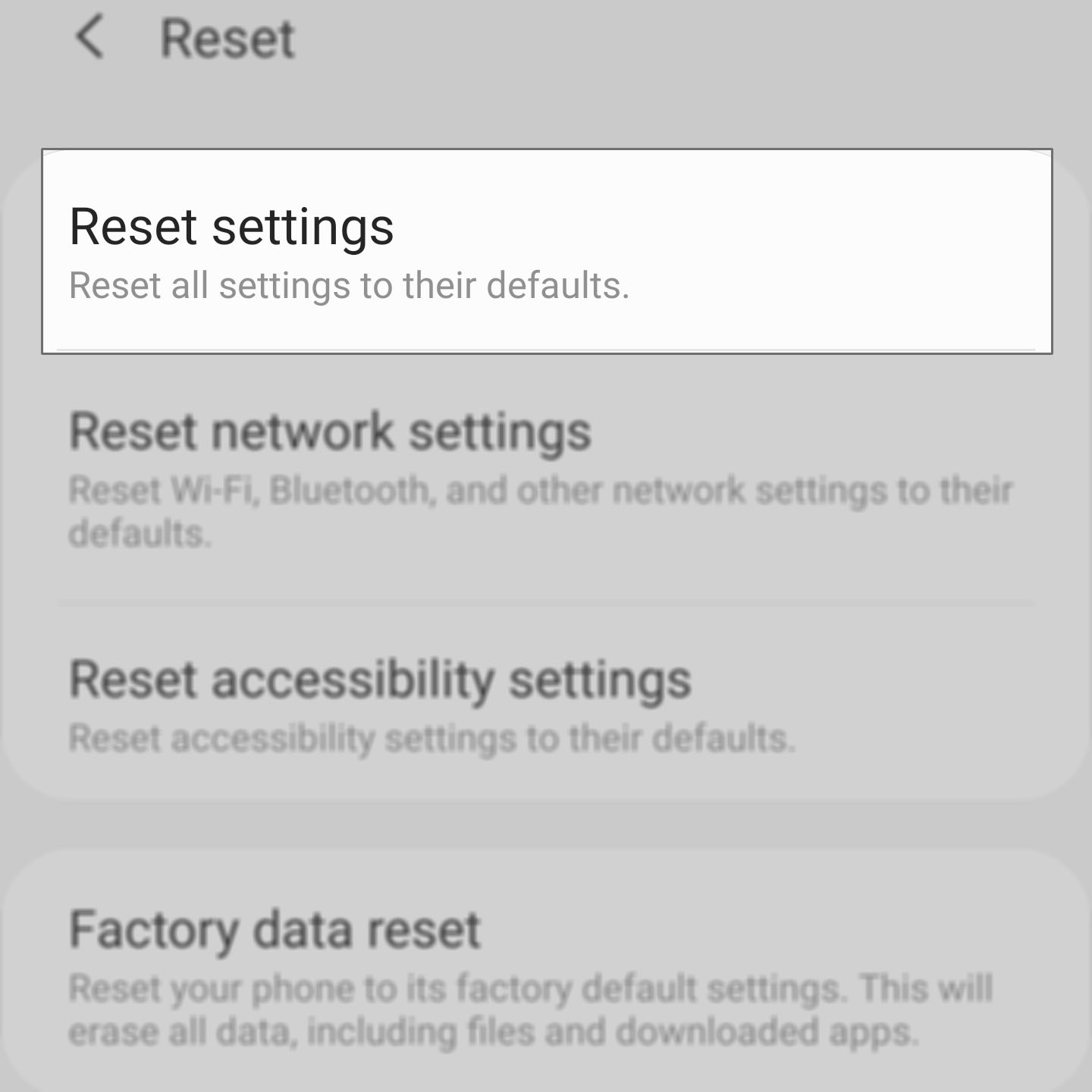 galaxy a51 screen flickering reset setting