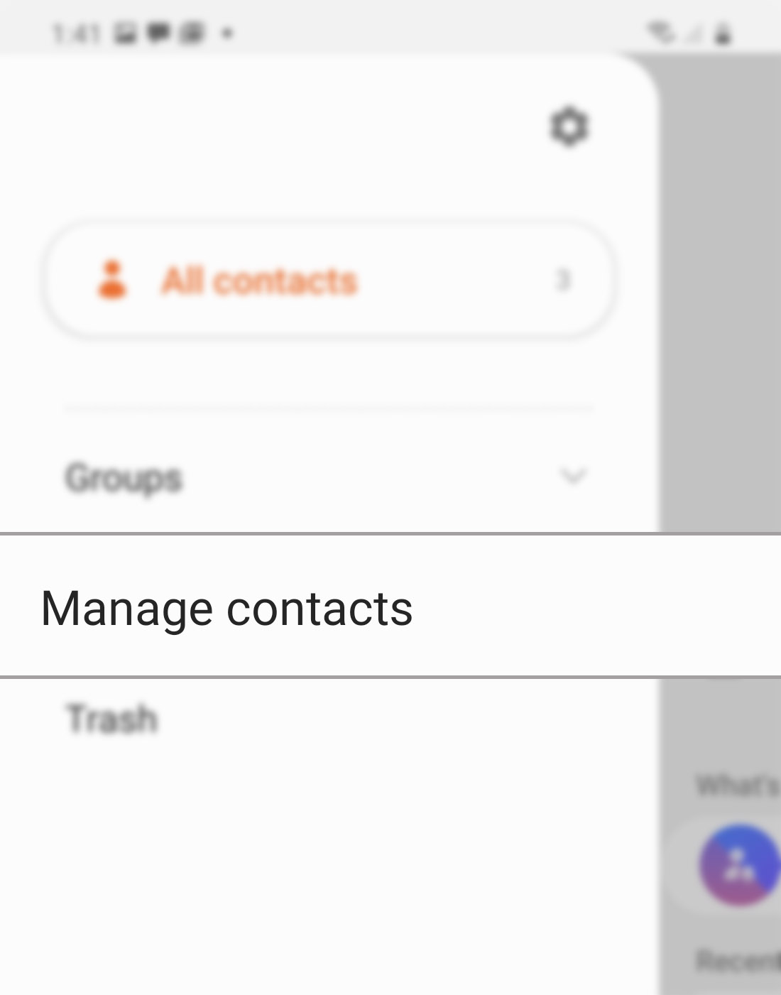 sync account contacts on galaxy s20 - manage contacts
