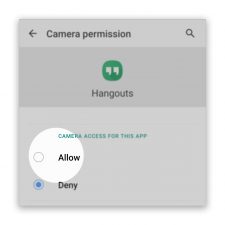Camera Not Working On Hangouts