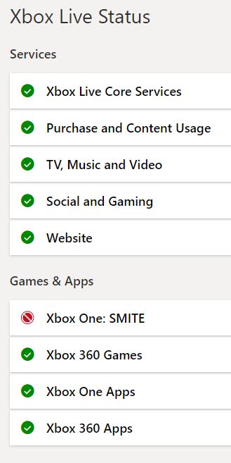 Xbox Live Status 1