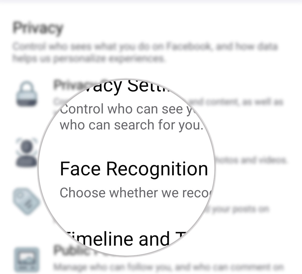 activate facebook face recognition galaxy s20 - face rec