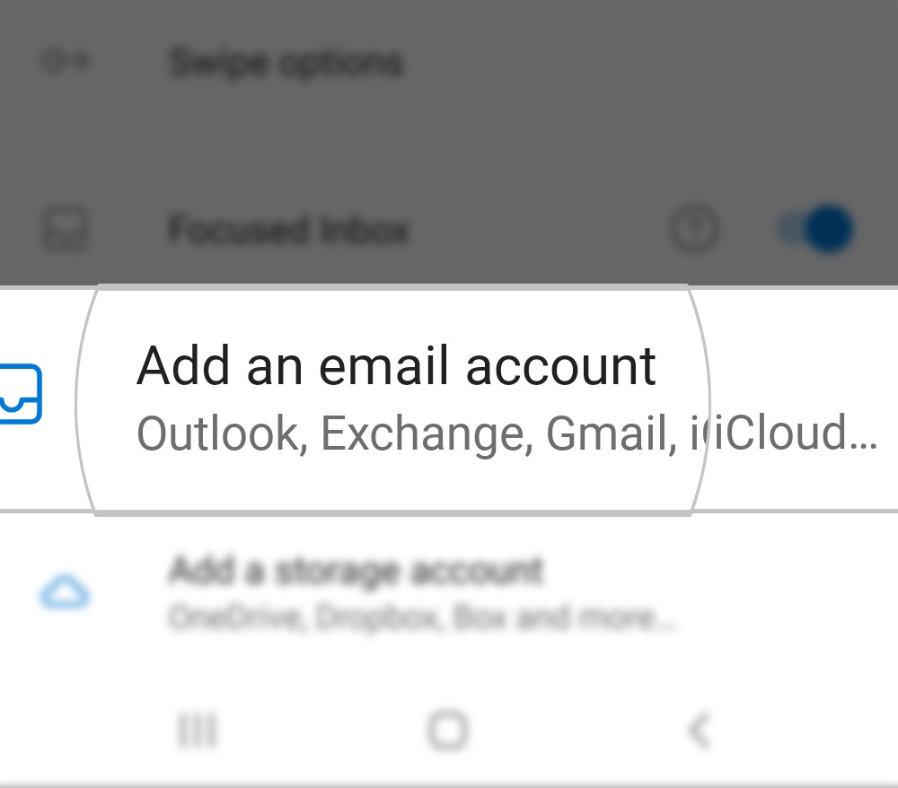 add outlook account to outlook galaxy s20 - add email acct