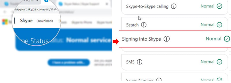 cannot sign into skype on android 10 fix - check skype server