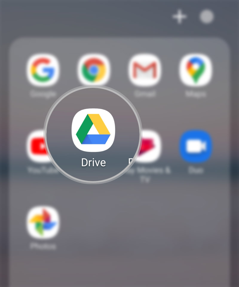 change galaxy s20 google drive theme - drive icon