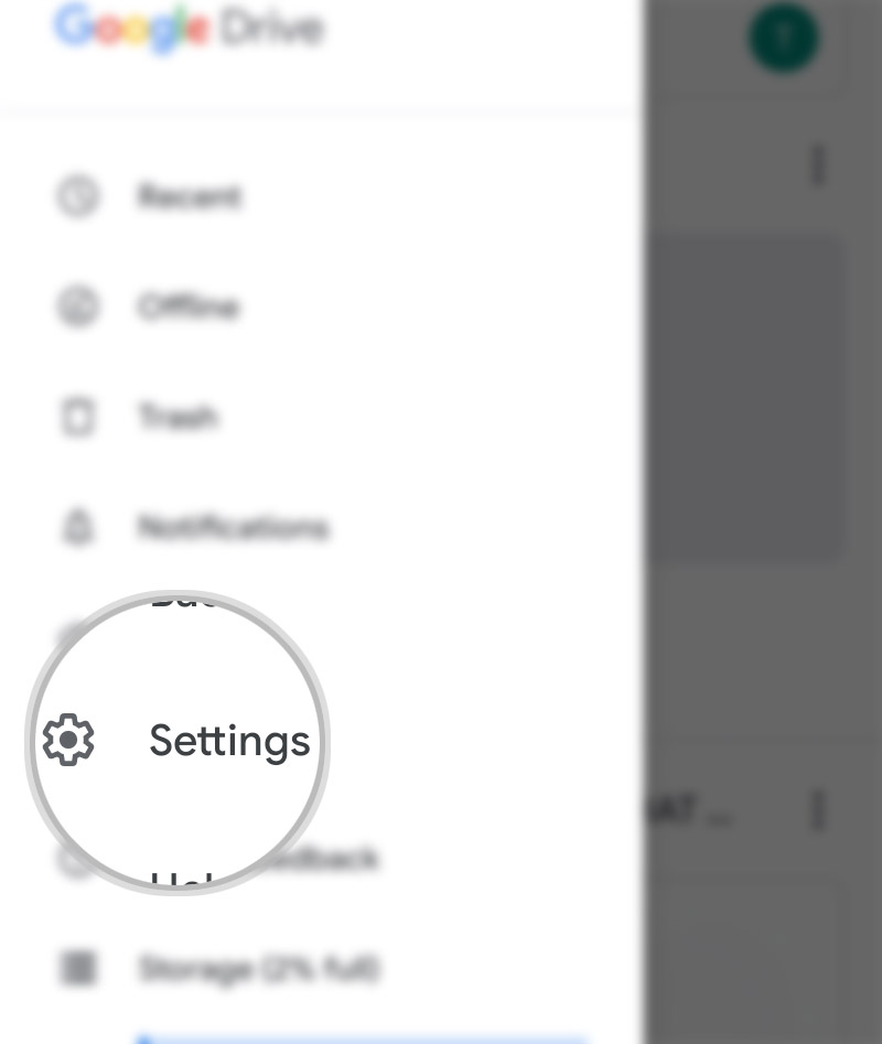 change galaxy s20 google drive theme - settings menu