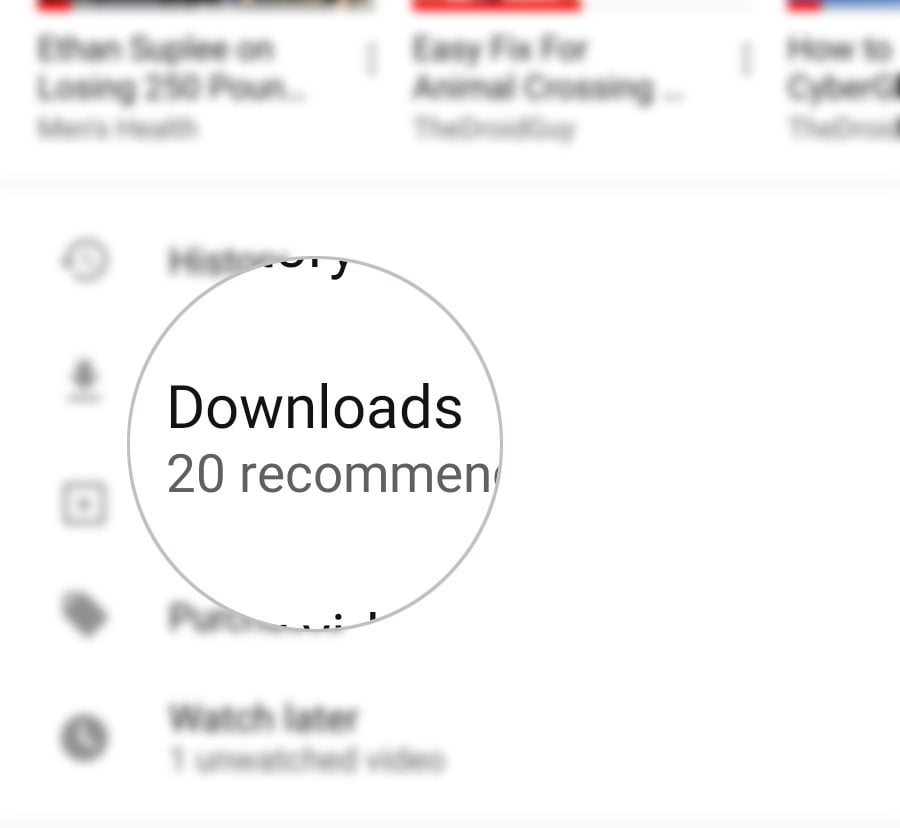 delete all youtube downloads on galaxy s20 - downloads