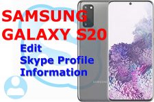 edit skype profile information galaxy s20