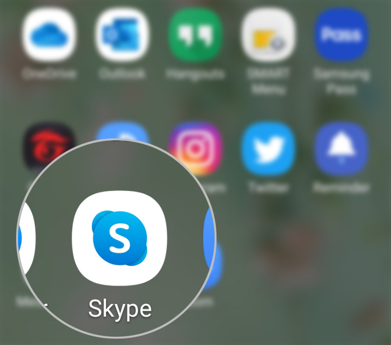 edit skype profile information galaxy s20 - launch app