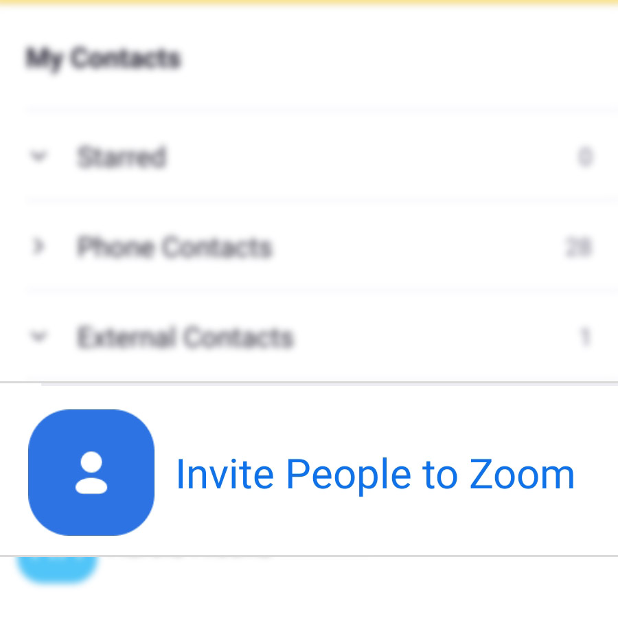 invite people to a zoom meeting galaxy s20 - send invite