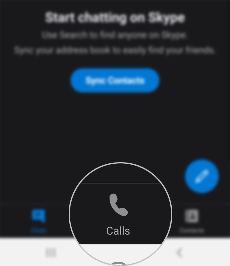 make skype echo free test call galaxy s20b- calls icon