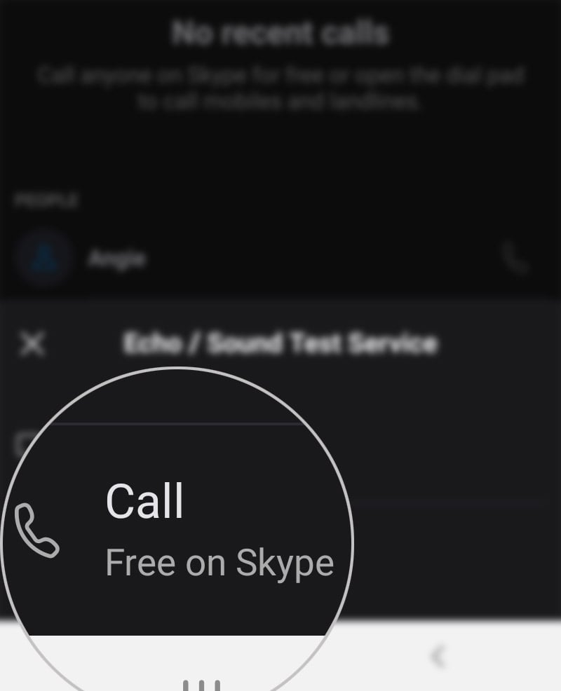 make skype echo free test call galaxy s20b- test call