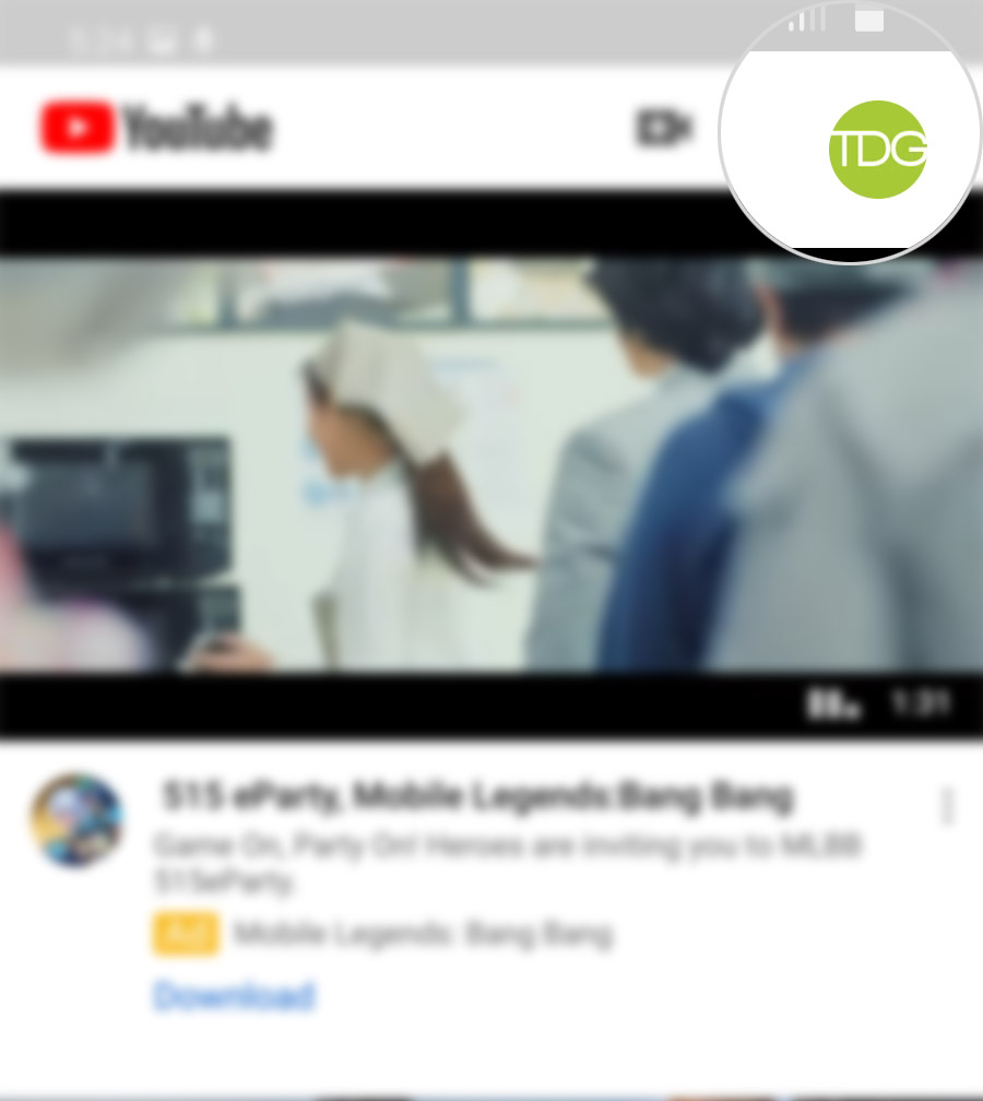 manage youtube location settings galaxy s20 - yt profile