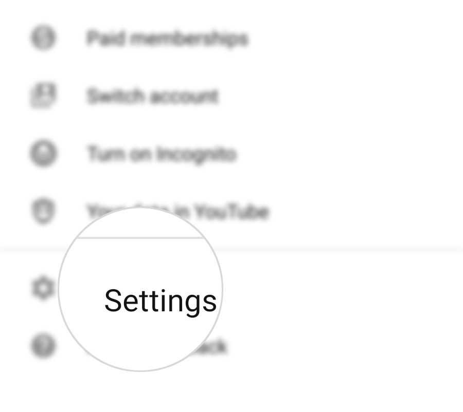 manage youtube location settings galaxy s20 - yt settings