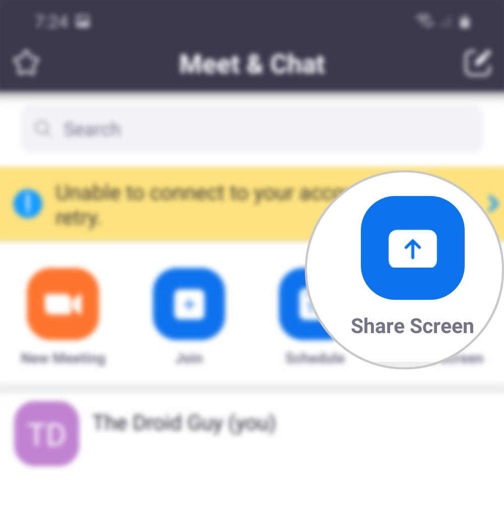share screen in zoom galaxy s20 - share screen icon