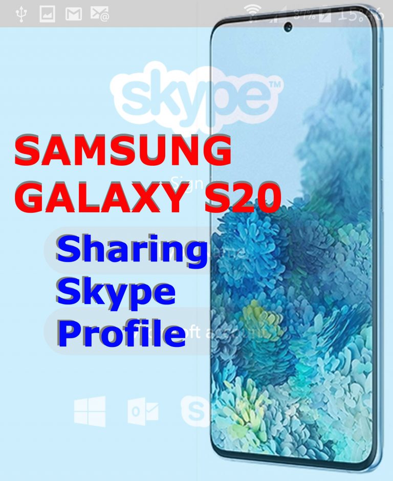 How to Share your Skype Profile on Galaxy S20