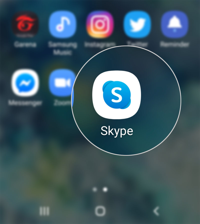 share skype profile on galaxy s20-open skype