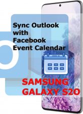 sync outlook with facebook calendar on galaxy s20