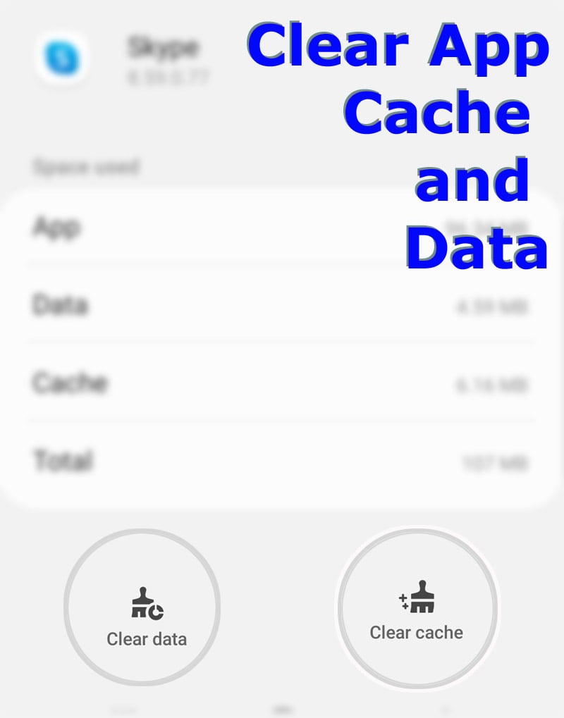 unable-to-connect-to-skpe-android-10-fix-clear app cache and data