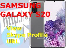 view skype profile URL on galaxy s20