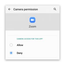 zoom camera not working android