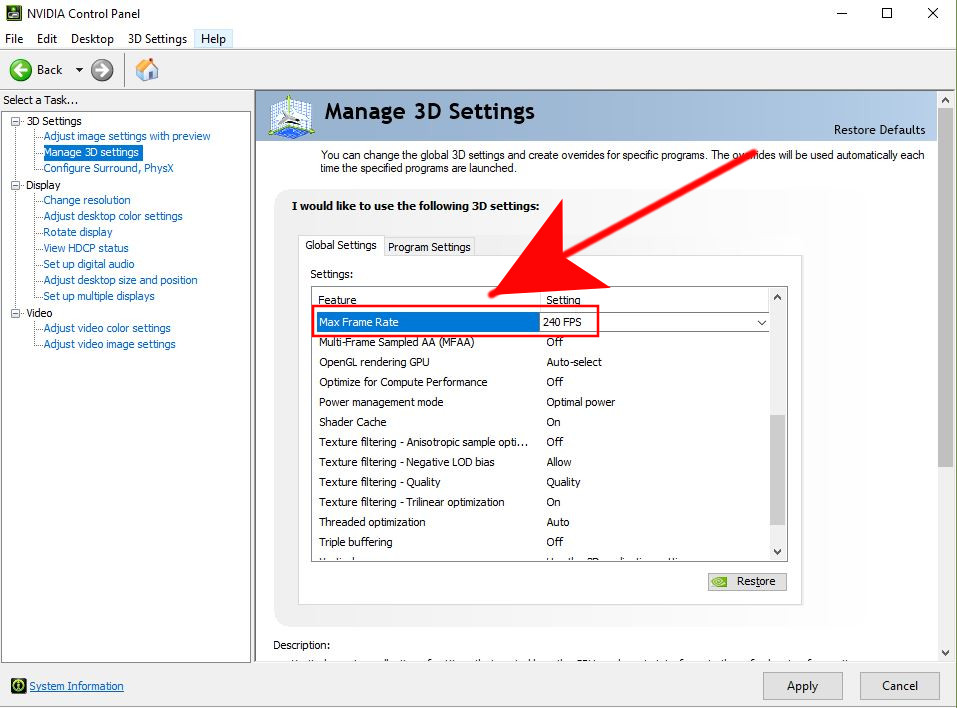 How To Adjust Framerate Or Fps Of Your Graphics Card Nvidia Or Amd