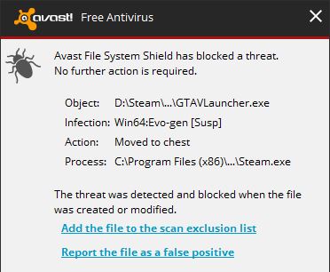 Steam antivirus report