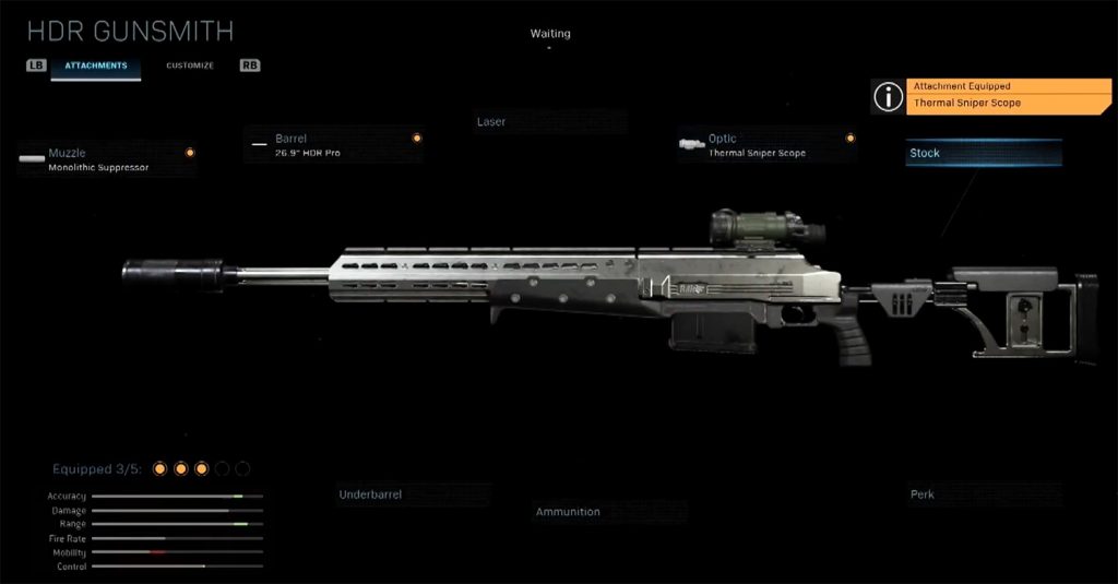 hdr sniper rifles in warzone