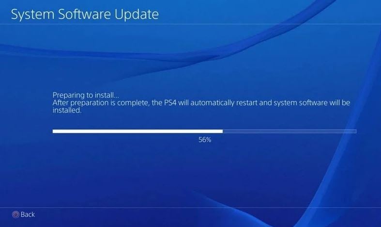 PS4 software update
