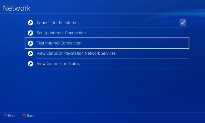 test internet connection speed ps4