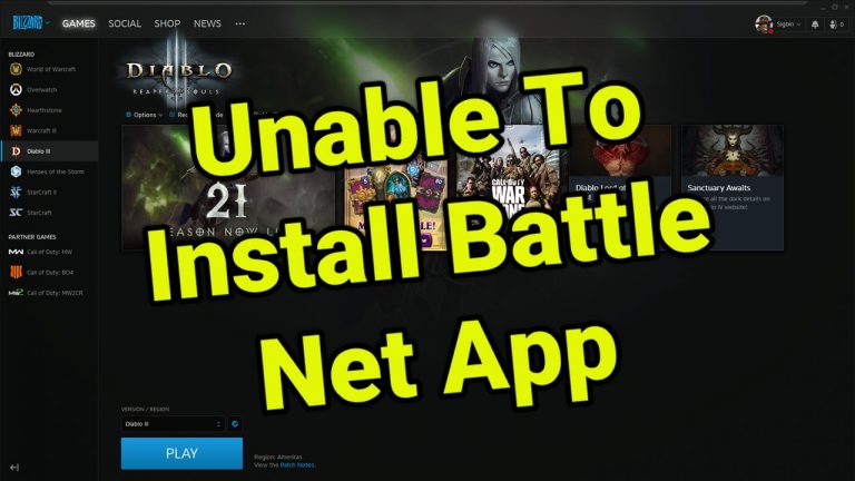 Unable To Install Battle Net App In Windows 10