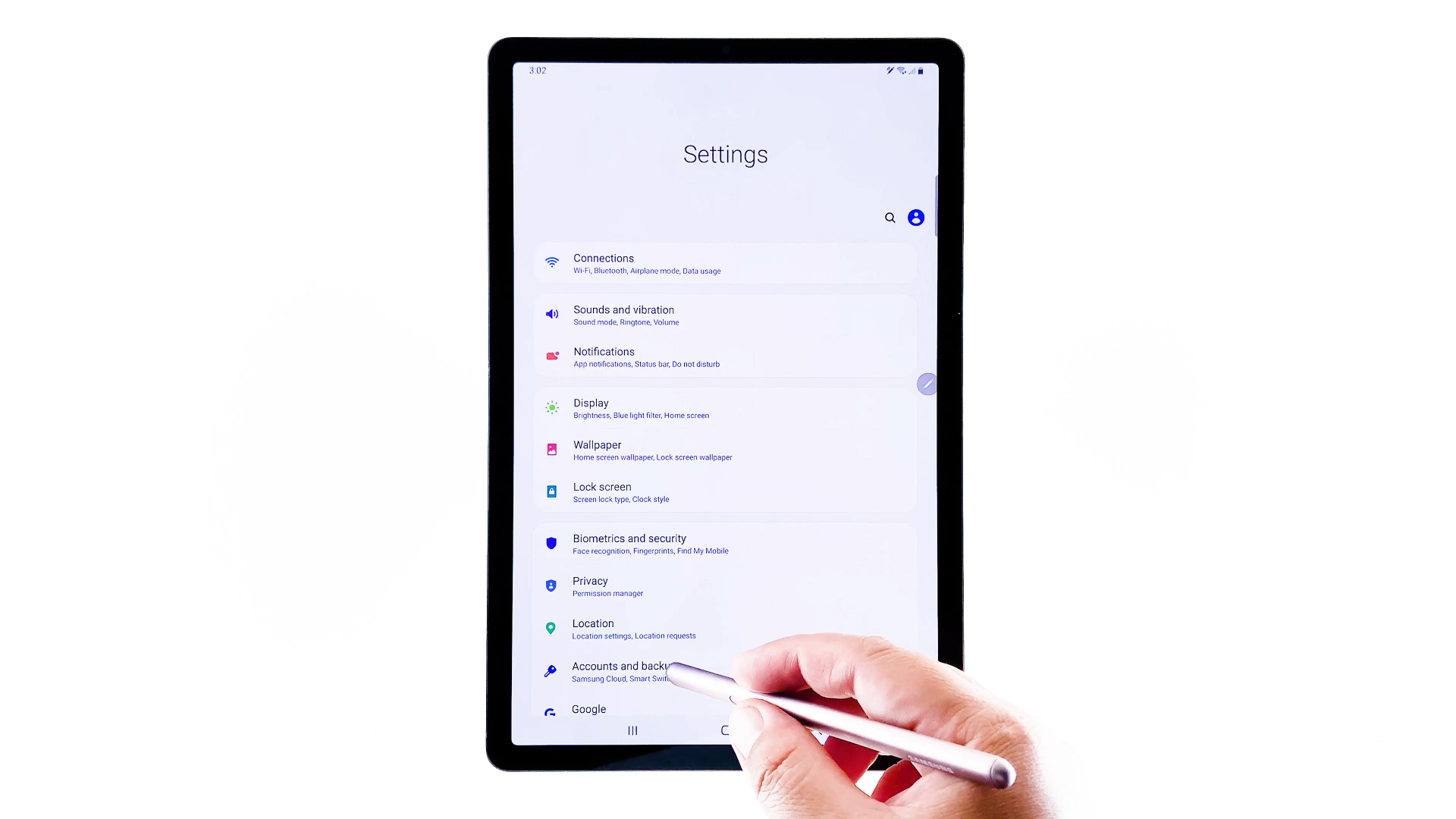add personal email pop3 account galaxy tab s6 - accounts and backups