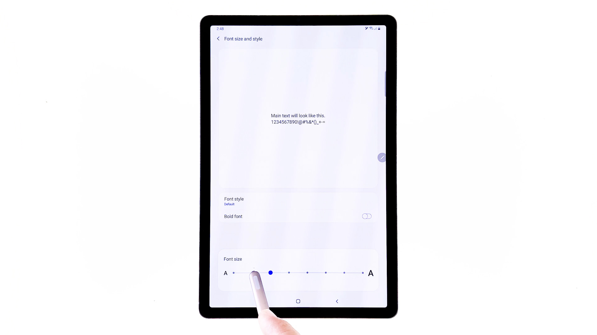 how-to-change-font-size-and-font-style-on-galaxy-tab-s6