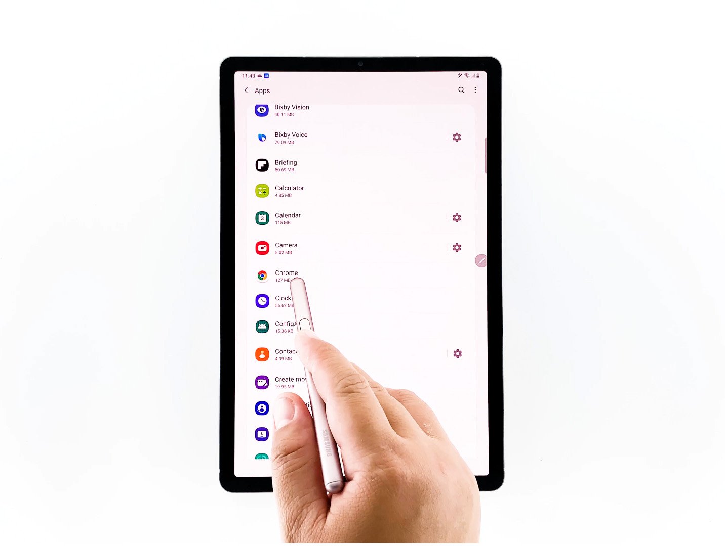force stop apps galaxy tab s6 - select chrome