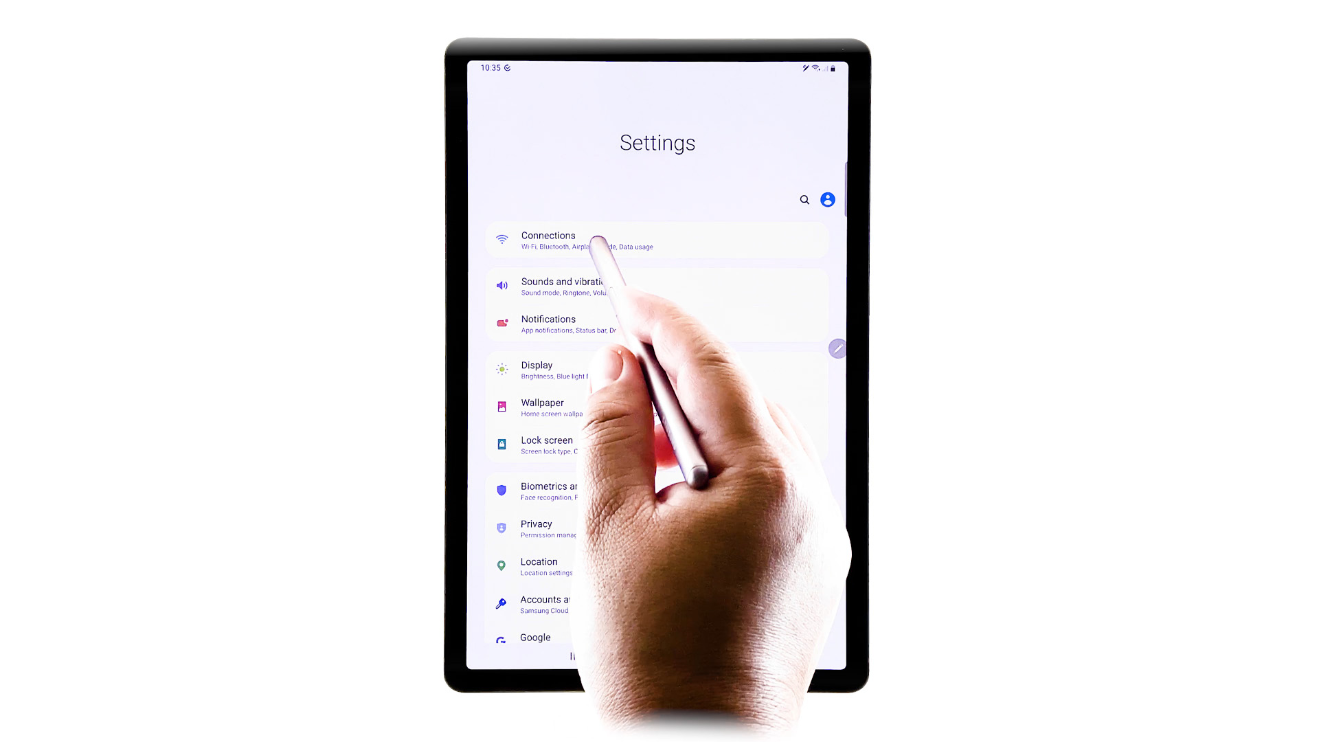 manually change network mode galaxy tab s6 - connections