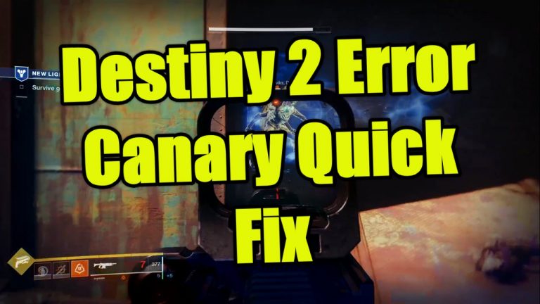 Destiny 2 Error Canary Quick Fix