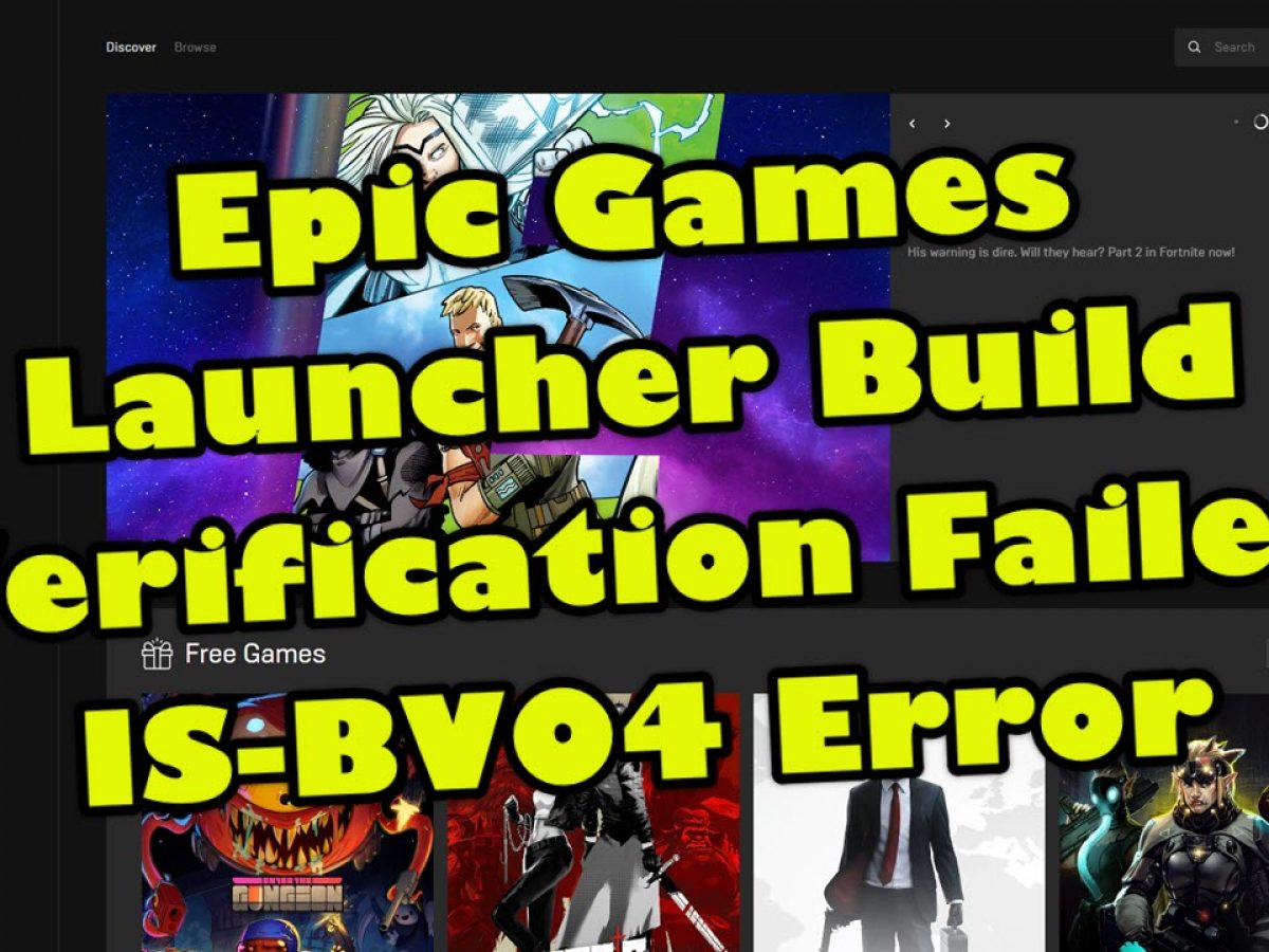 epic game launcher broken