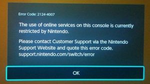 How To Fix Nintendo Switch Error Codes 2124-4007 Or 2124-4508