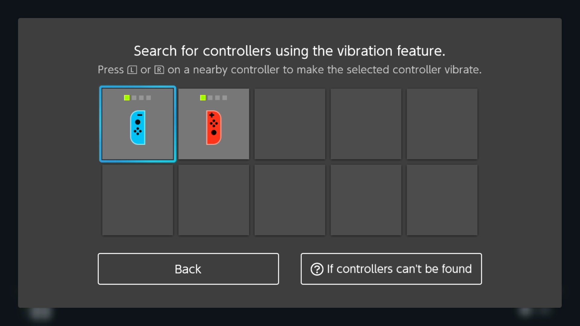 Press and hold missing controller