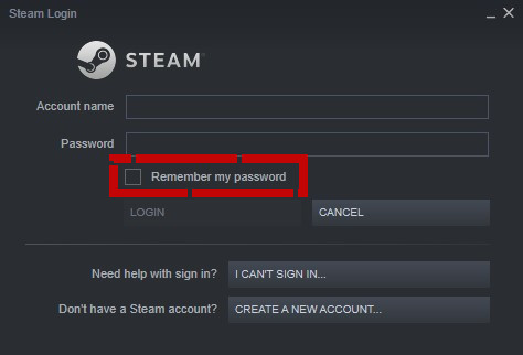 Steam Remember password