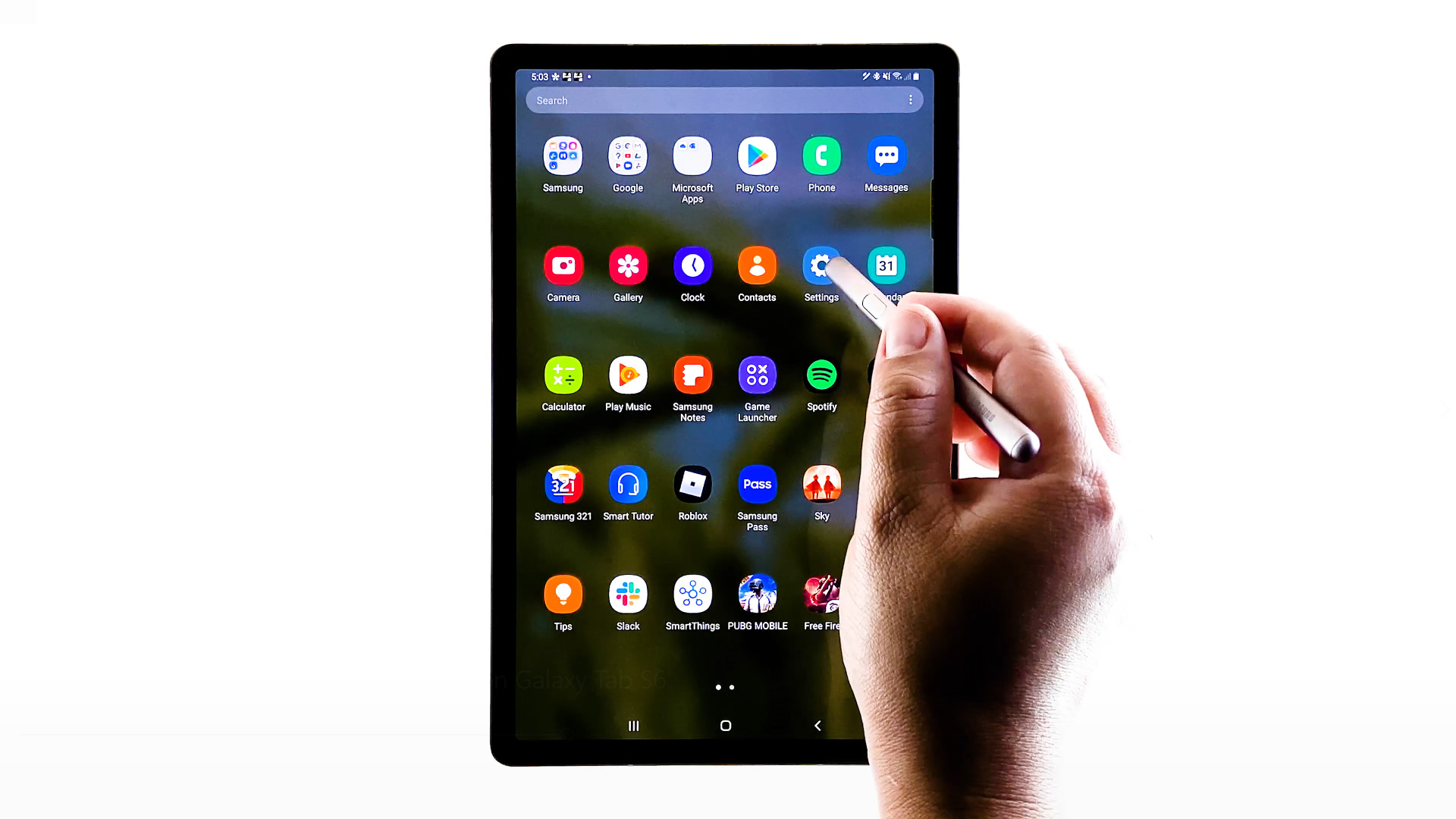 hide apps from tab s6 home screen - settings