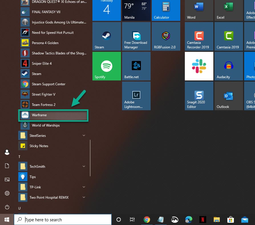 Warframe Black Screen On Windows 10