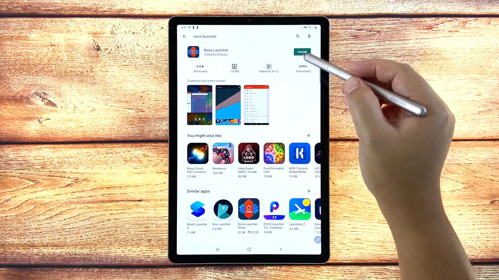 rename app icon tab s6 home screen-install