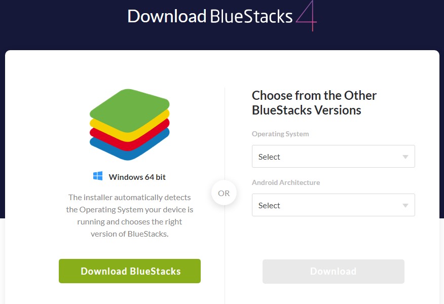 BlueStacks website