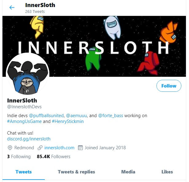 InnerSloth Twitter