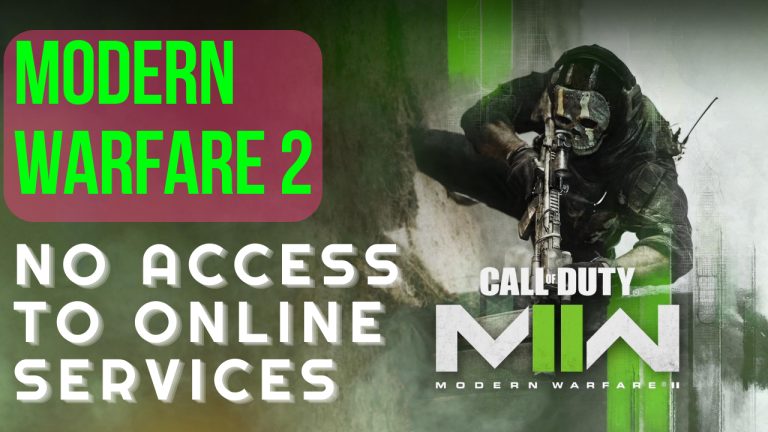 Modern Warfare 2 Unable To Access Online Services