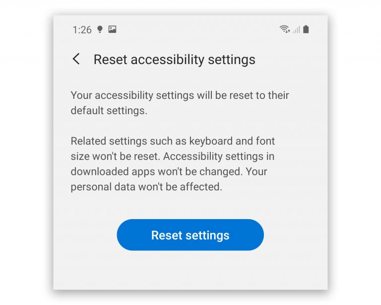 How To Reset Accessibility Settings On Galaxy Note20