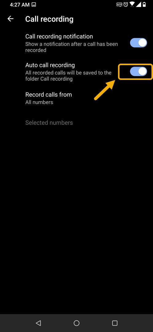 Automatically Record Calls In Rog Phone 3