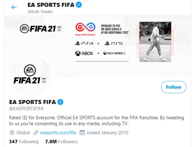 FIFA 21 Twitter