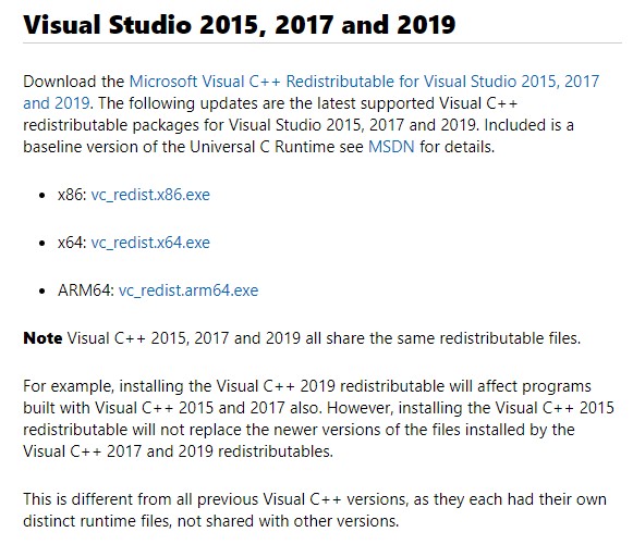 Visual Studio 2015 2017 2019