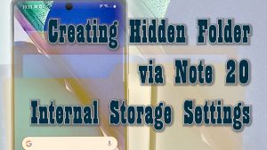 How to Create Hidden Folder on Samsung Galaxy Note 20